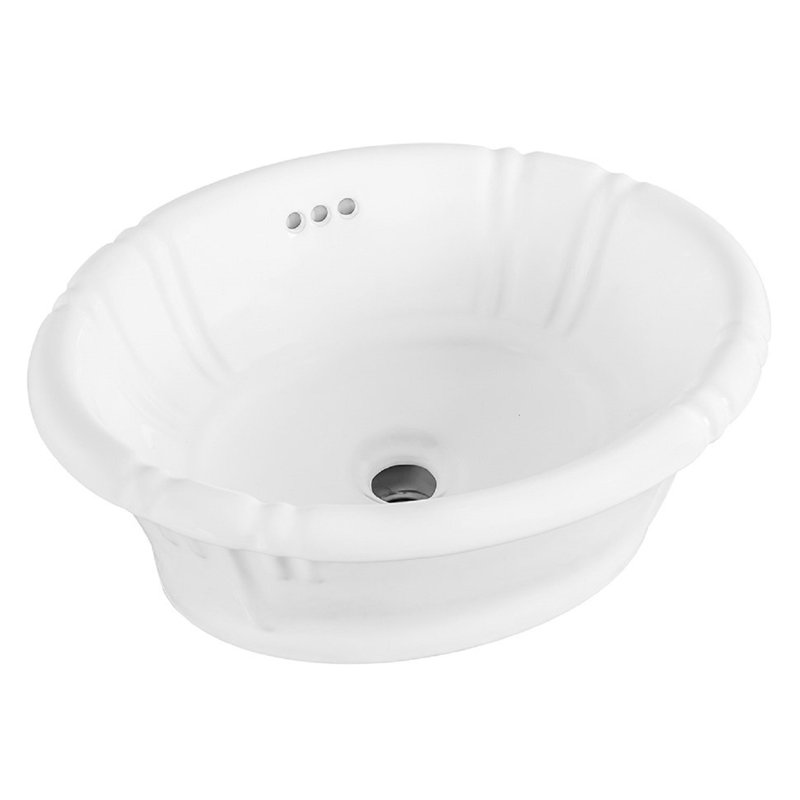 Winfield products White Ceramic Oval Vessel Bathroom Sink with Overflow